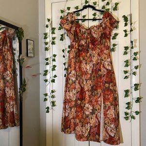 Romantic Floral Milkmaid Dress